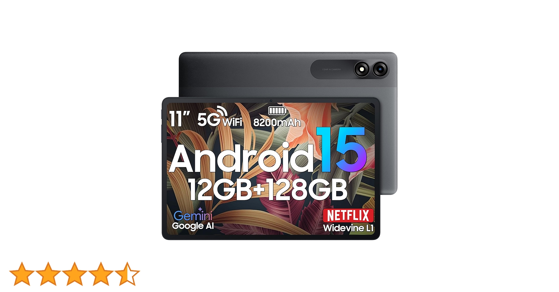 Blackview 2025 Android 15 Tablet with 12GB+128GB Storage